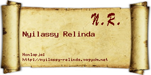 Nyilassy Relinda névjegykártya